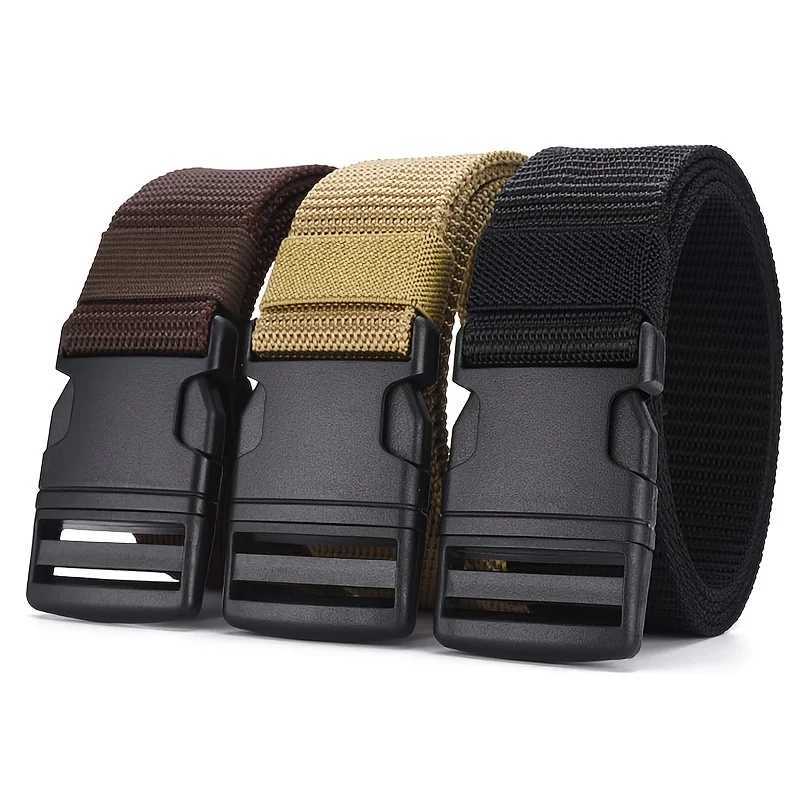 Mens non-metallic plastic buckle strap high-quality canvas nylon strap tactical strap outdoor woven strap neutral strap W240807