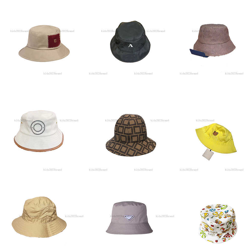 New Fisherman hat Alphabet logo printing Fedora foe kids fashion accesories high quality baby caps children Stingy Brim Hats