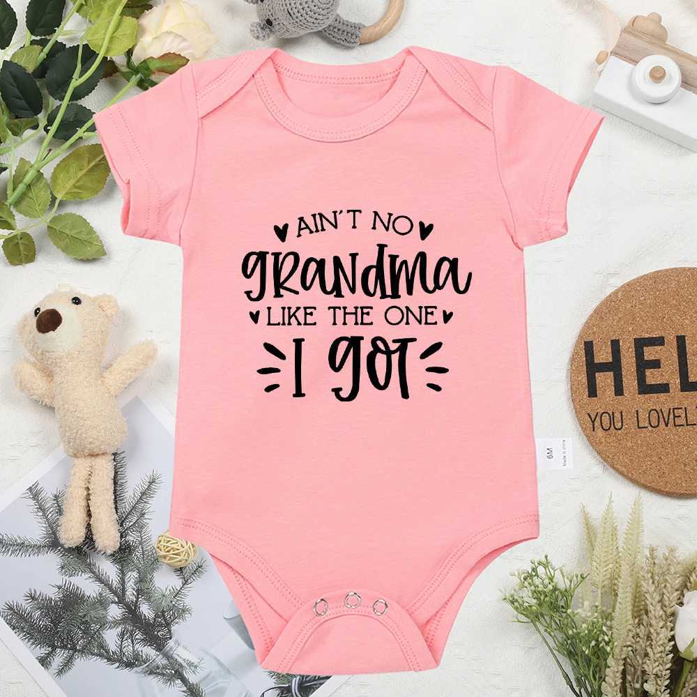 Baby girl no grandma like I got short sleeved Onesie casual comfortable breathable baby summer outfit W240812
