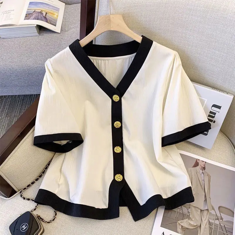 Large Size Summer Short Sleeved Fashionable Slimming and Flesh Covering Casual Wide Leg Pants Two-piece Set for Women 240813
