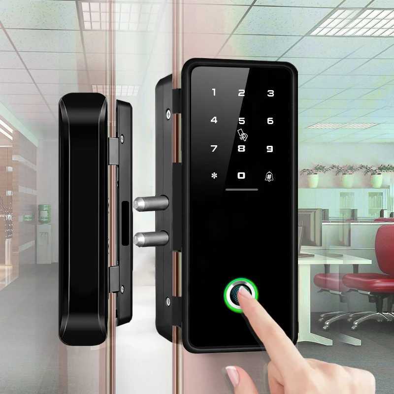 Smart Lock Smart Door Fingerprint Electric Lock Electronic Digital Biometric finger print security Glass Password CardL248L247