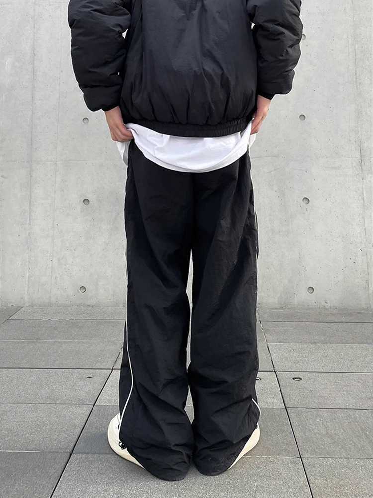 Y2K Men Streetwear Chic Cargo Korean Harajuku Casual Parachute Tech Pants for Women Sweatpants Wide Leg Joggers Trousers ClothesXJ240813