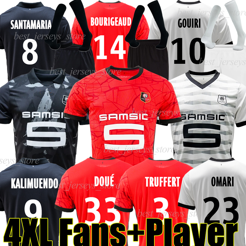 4XL 24/25 Stade Rennais 3rd soccer jerseys Rennes BOURIGEAUD GOUIRI DOUE TRUFFERT KALIMUENDO MATUSIWA GROEK SANTALAS men kids kit socks set football shirt