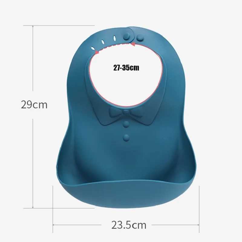 Bibs Burp Cloths Baby Food Grade Silicon Bibs Waterproof Solid Infant Bandana Bib Newborns Breastplate Bandana For Baby Girl Boys Kids AccessoryL4812