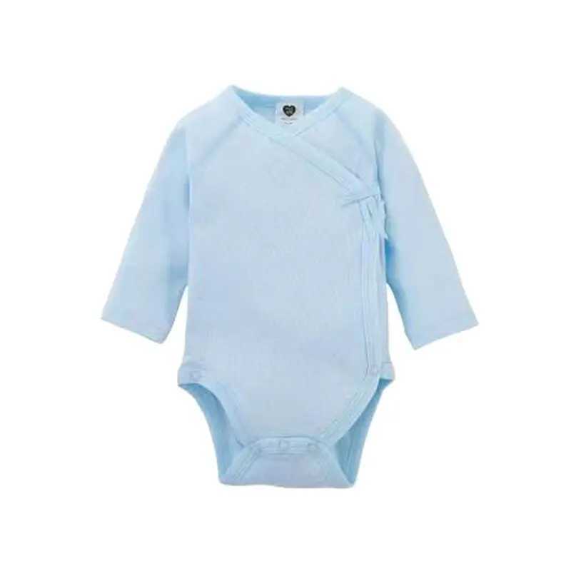 Baby clothing jumpsuit baby boys clothing girls clothing childrens long sleeves 100% pure cotton white baby newborn top side opening W240812