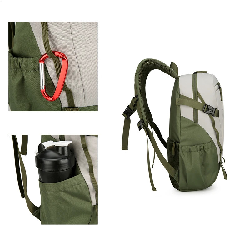 VC Contrasting Color Hiking Backpack for Outdoor Travel Waterproof Lightweight Mens Daily Versatile Unisex Edition 240813