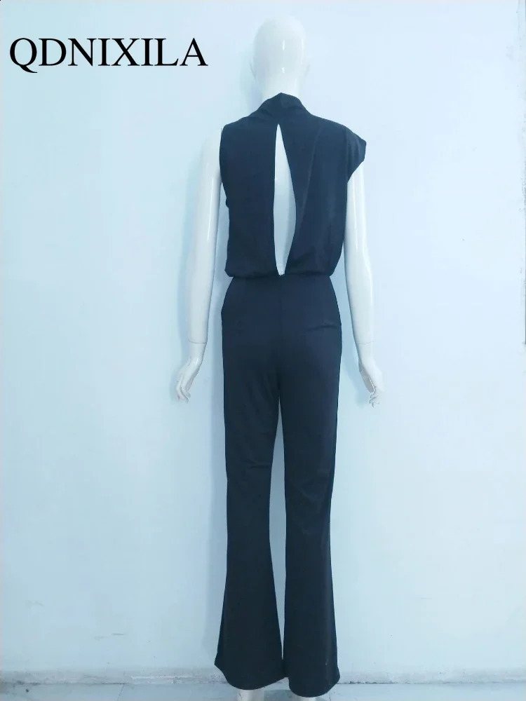 Spring Sexy Off Shoulder Party Jumpsuit Women Casual Wide Leg Playsuits Rompers Office Lady Fashion Overalls Jumpsuit Women 240813