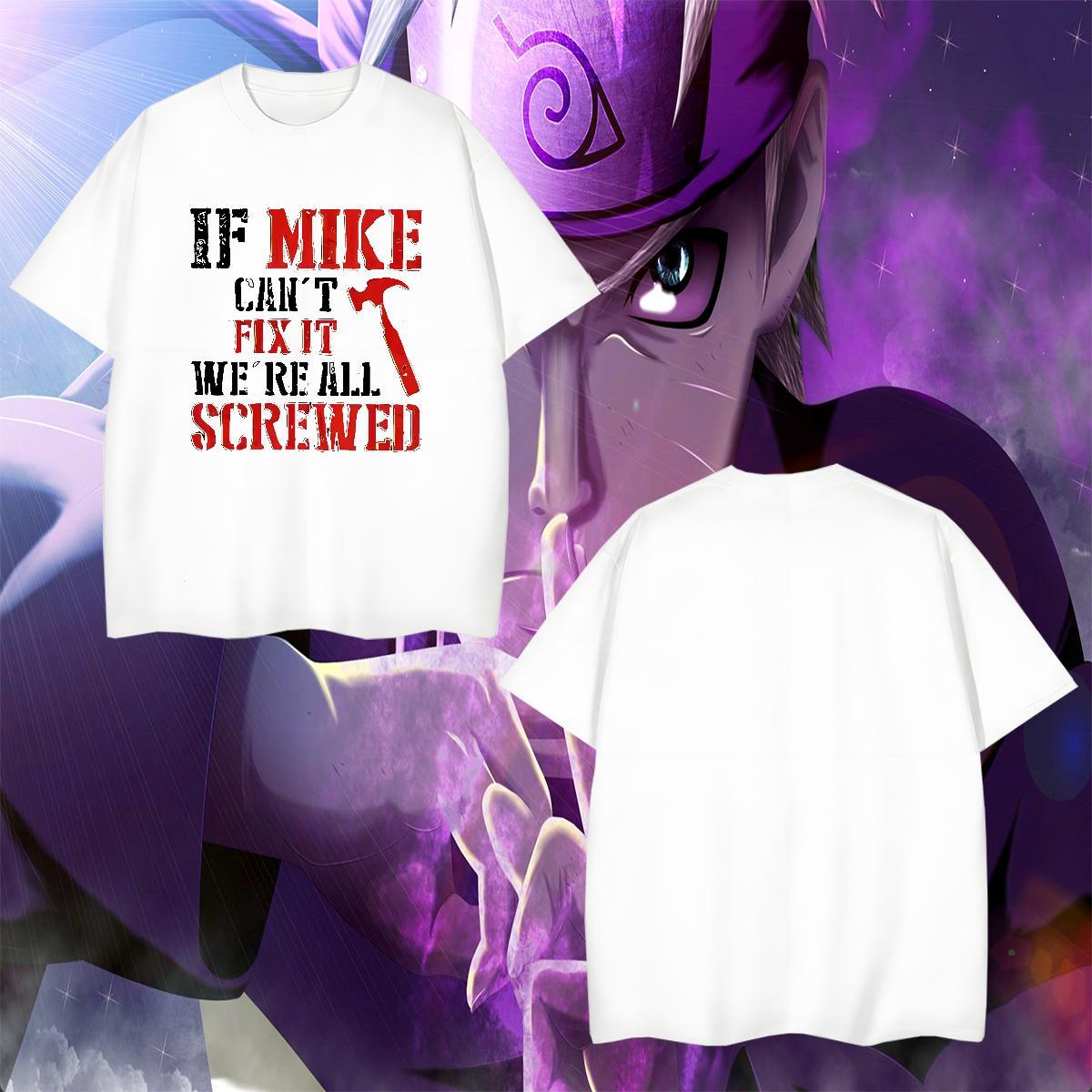 High Quality letter Man T Shirts Anime Printing Street Men Tees 100% Cotton 230g 2024 Summer Breathable Crew Neck Custom Print Oversized Tshirts