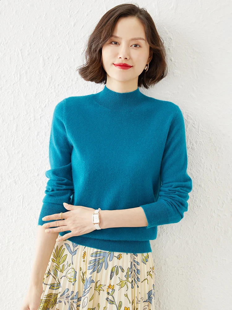 Women Sweater Long Sleeve Knitwear Warm Autumn Winter Bottoming Shirt Slim Fit Pullovers Fashion Korean Jumpers Pull Sweates 240812