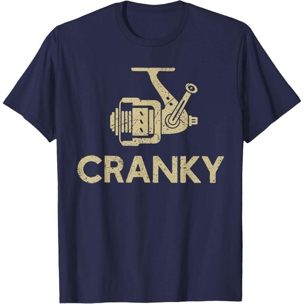 T shirt for Mens Crankbait Fishing Lure - Cranky Funny Gift Ideas For Fishing T-Shirt Shirts Tshirt Graphic Tee Casual Tops Clothes Short sleeve