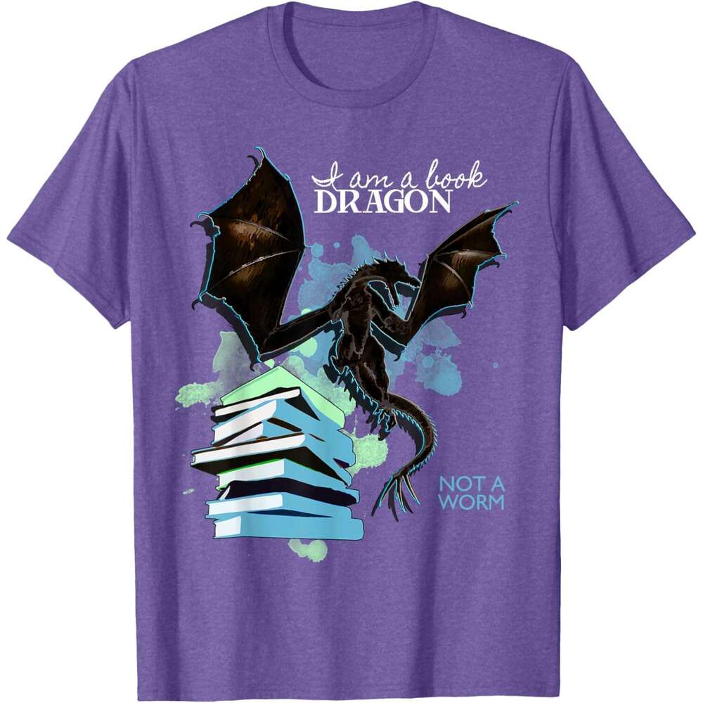 2025S Fashion Designer T Shirt For Mens I Am Book Dragon Not A Worm Funny Reading Lover Gift T Shirt Shirts Tshirt Graphic Tee Casual Tops Clothes Sho