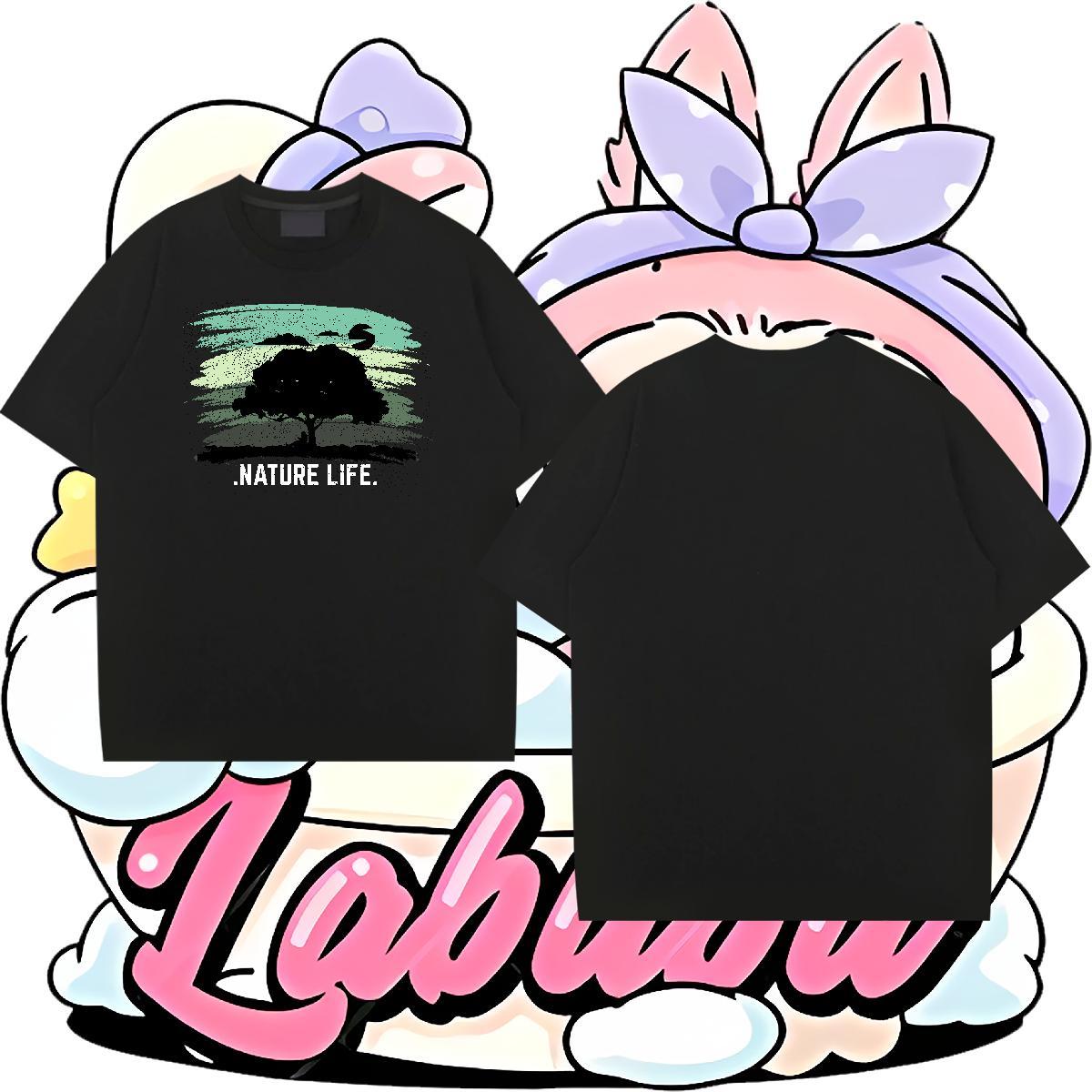 Fashion Designer Mens Tshirts tree Summer Casual 230g Pure Cotton Tops Shirt Breathable Short Sleeve Free Shipping Men T Shirts Graphic