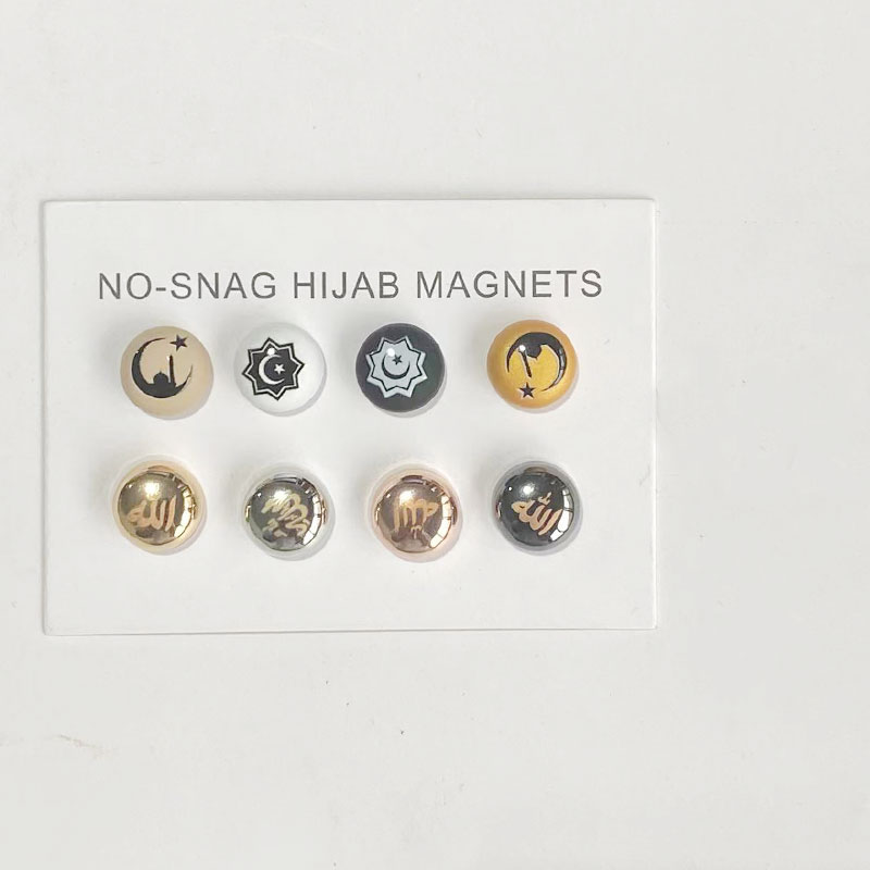 New moon circular magnetic buckle scarf buckle collar clip magnetic suction buckle brooch scarf shawl fixed anti light magnetic buckle