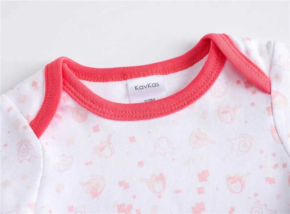 Kavkas Baby Girl Long Sleeve 3-Piece/Batch Cute Design 100% Cotton Autumn Girls Clothing 0-24m Clothing W240812