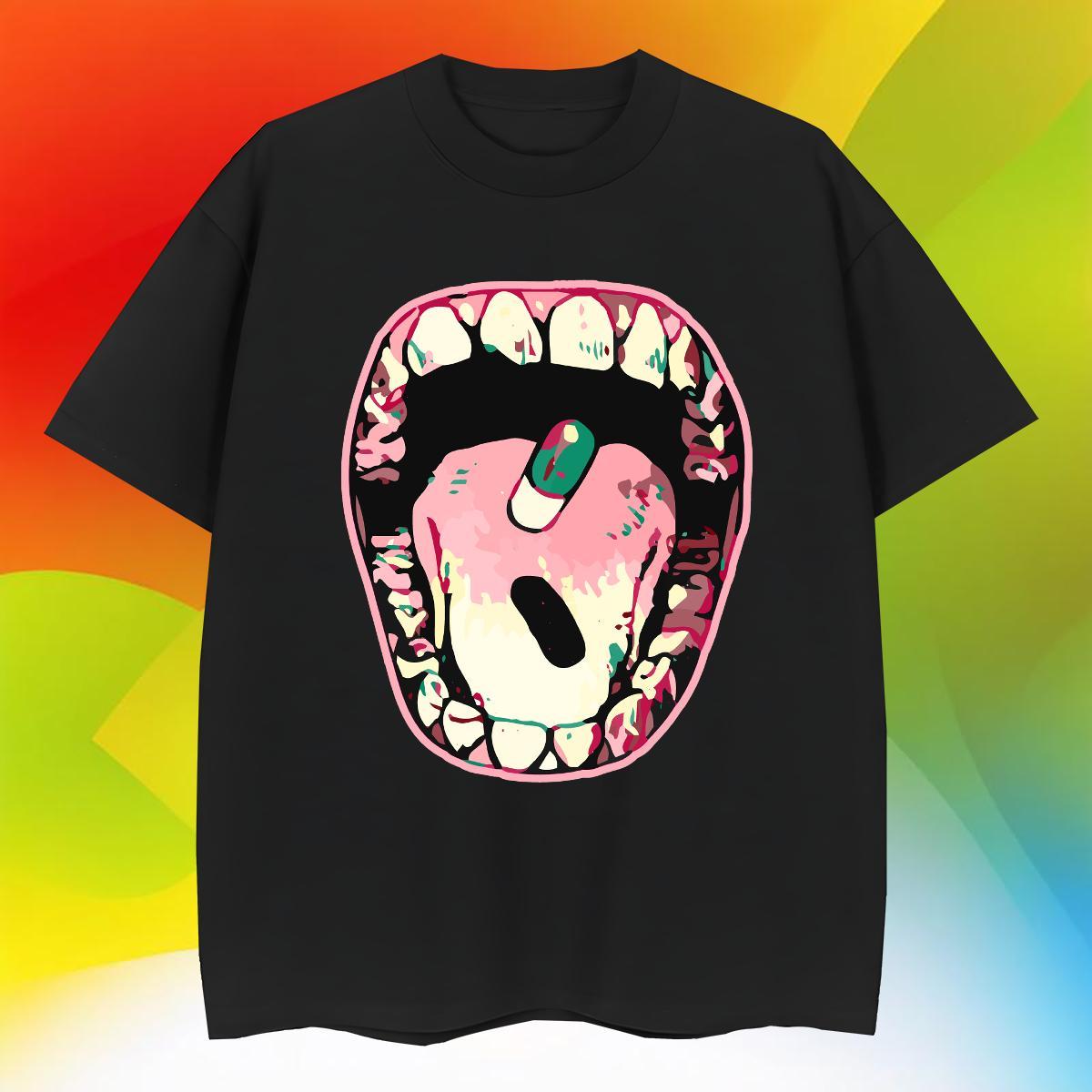 Loose painting T shirt Sports Casual Men Tees 230g Pure Cotton New Crew Neck Breathable Custom Anime Clothes