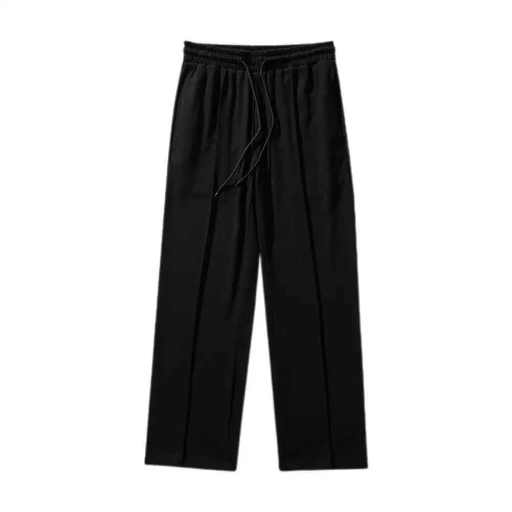 Drawstring Sweatpants Mens Fashion Casual Wide-leg Pants Men Streetwear Loose Straight Trousers Mens Joggers Track Pants S-2XLXJ240813