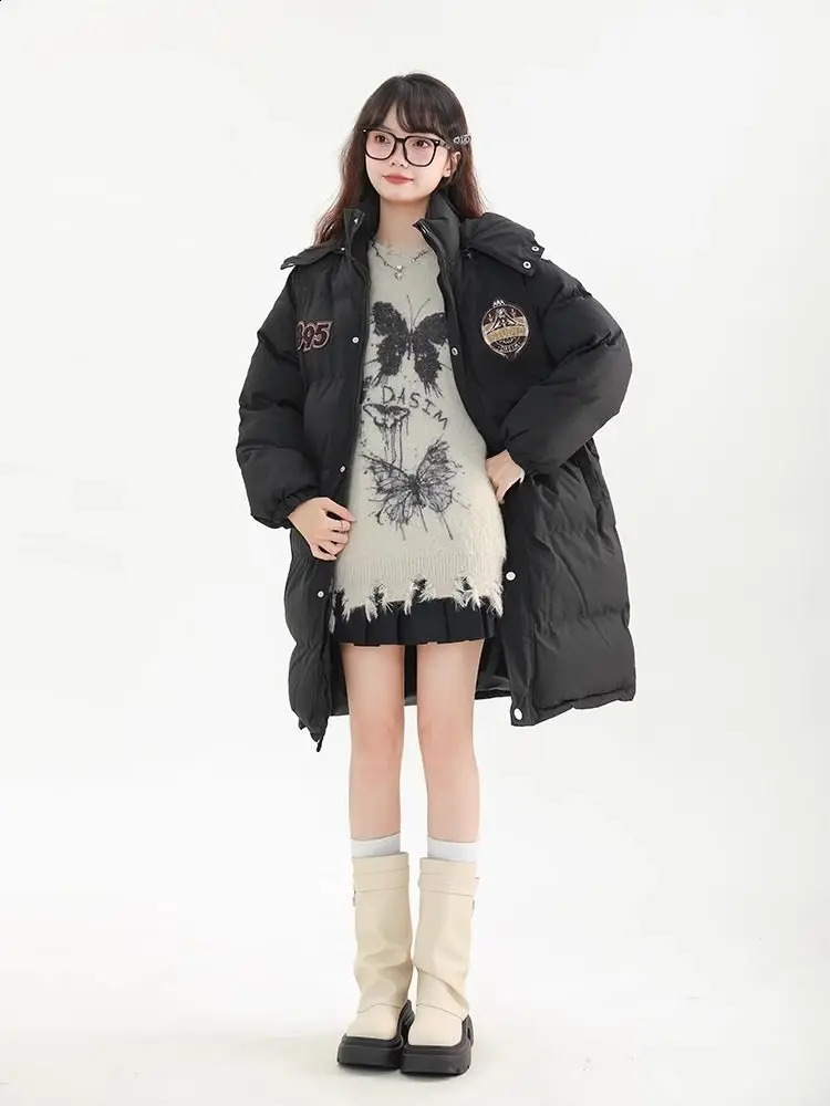 QWEEK Gothic Grunge Goth Butterfly Knit Knitted Sweater Women Y2k Coquette Harajuku American Retro Long Sleeve Pullovers Top 240812