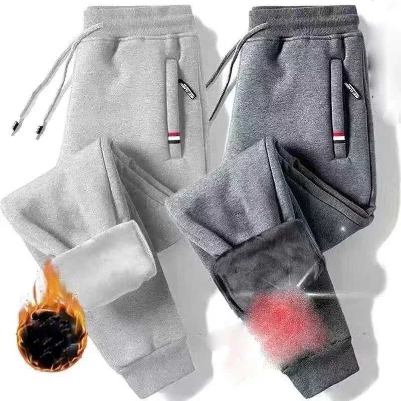 Autumn Winter Thickened Sports Pants for Men Warm Casual Joggers Pants Loose Leggings for Men SweatpantsXJ240813