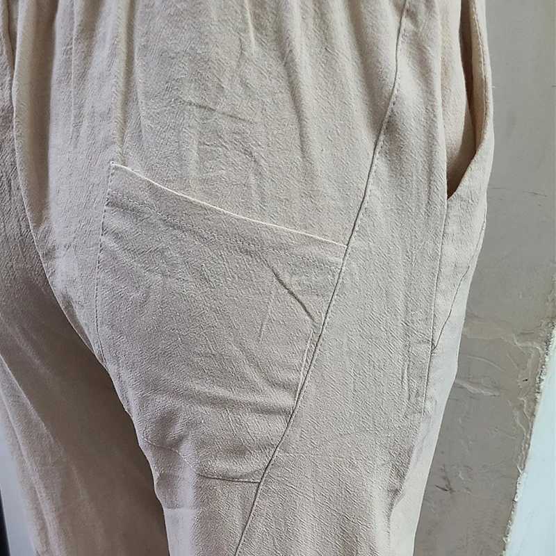 Spring Mens Jogger Linen Wide Men Pants Cottonl Trousers Oversize Streetwear Male Autumn Yoga Pants Casual Men SweatpantsXJ240813