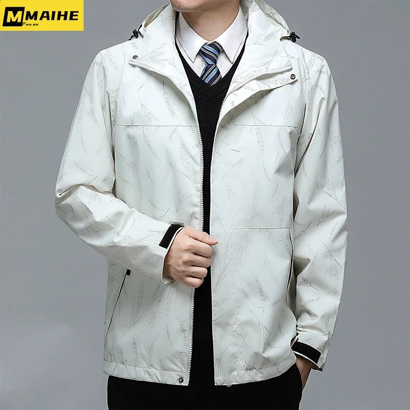 Outdoor mens windproof hat detachable sports leisure bike jacket couples autumn and winter skiing mountain hard shell 240812