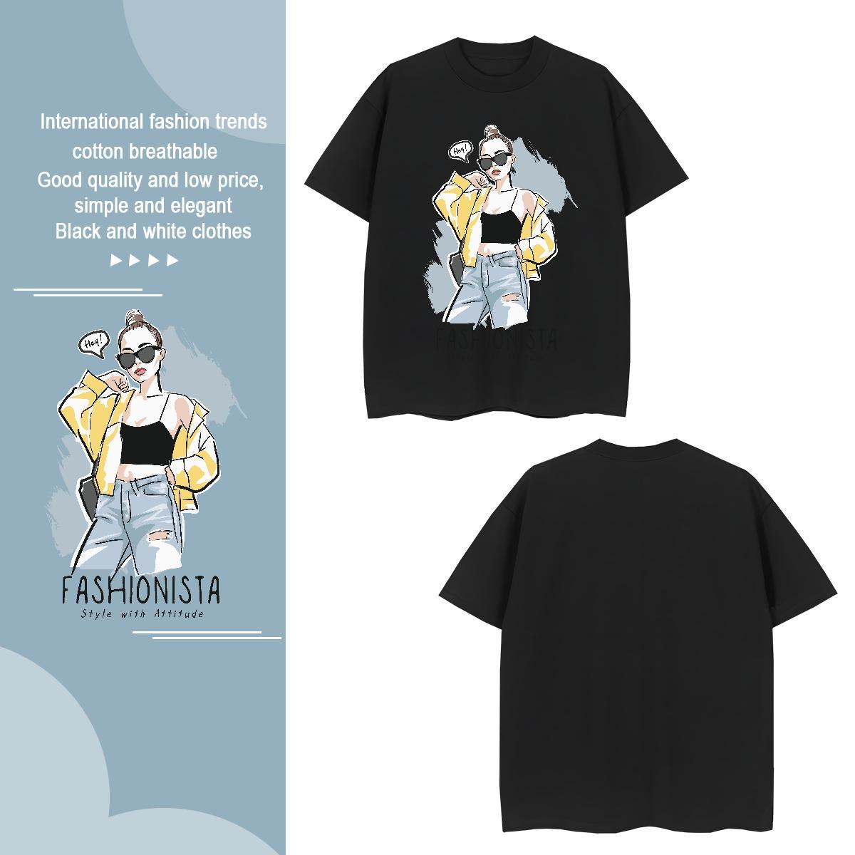 Man T Shirts 100% Cotton 230g character Hip Hop Street Breathable Short Sleeve Oversized 3XL 4XL Mens Tshirts Fashion Design Loose Tee Shirt