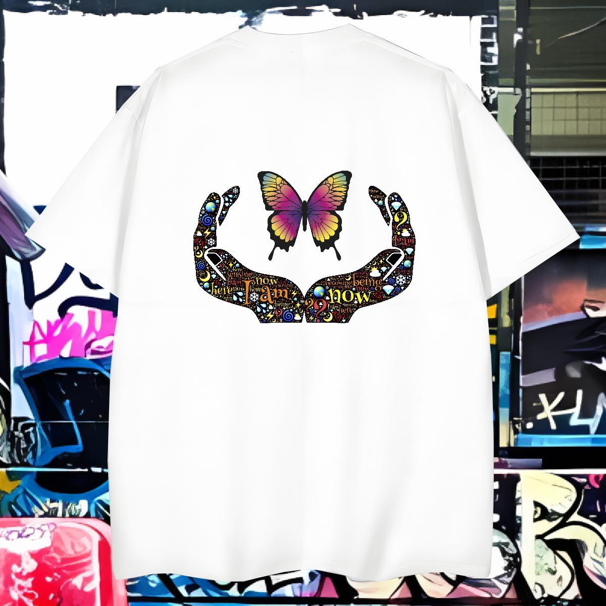 Men T Shirts 230g Pure Cotton hands Street Breathable Crew Neck Customized Print Tshirt for Man Woman Fashion Casual Wholesale Tops