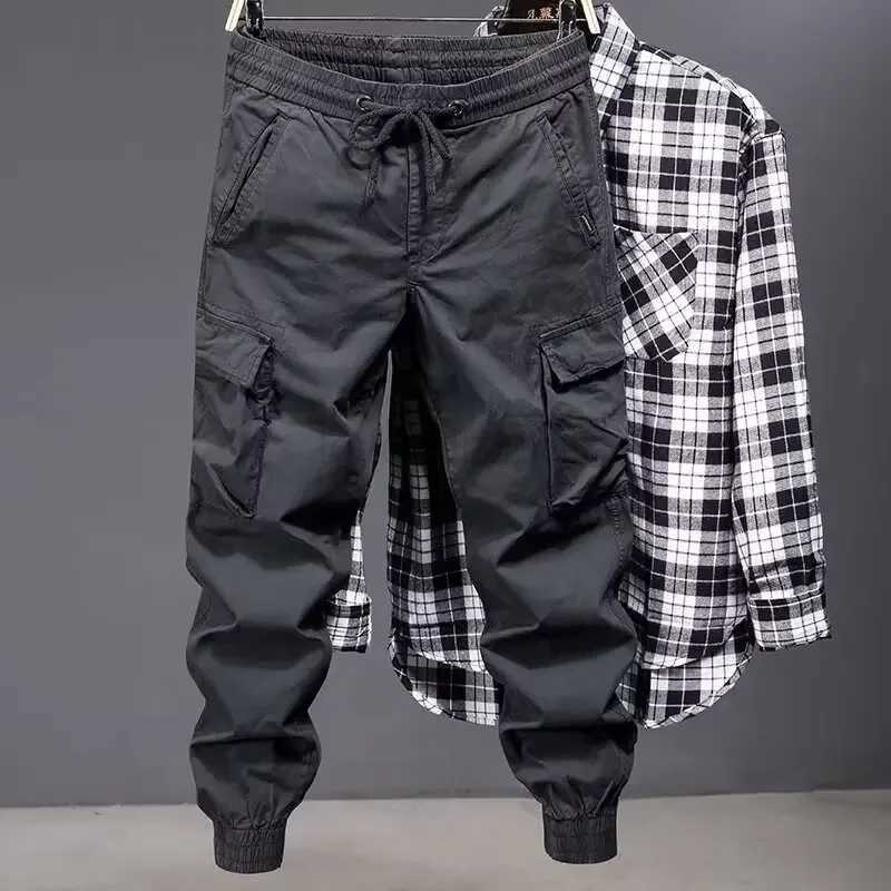 Trendy Loose-fit Military Travel Cargo Pants For Men Four Seasons Outdoor Climbing Casual Pants Multiple PocketsXJ240813