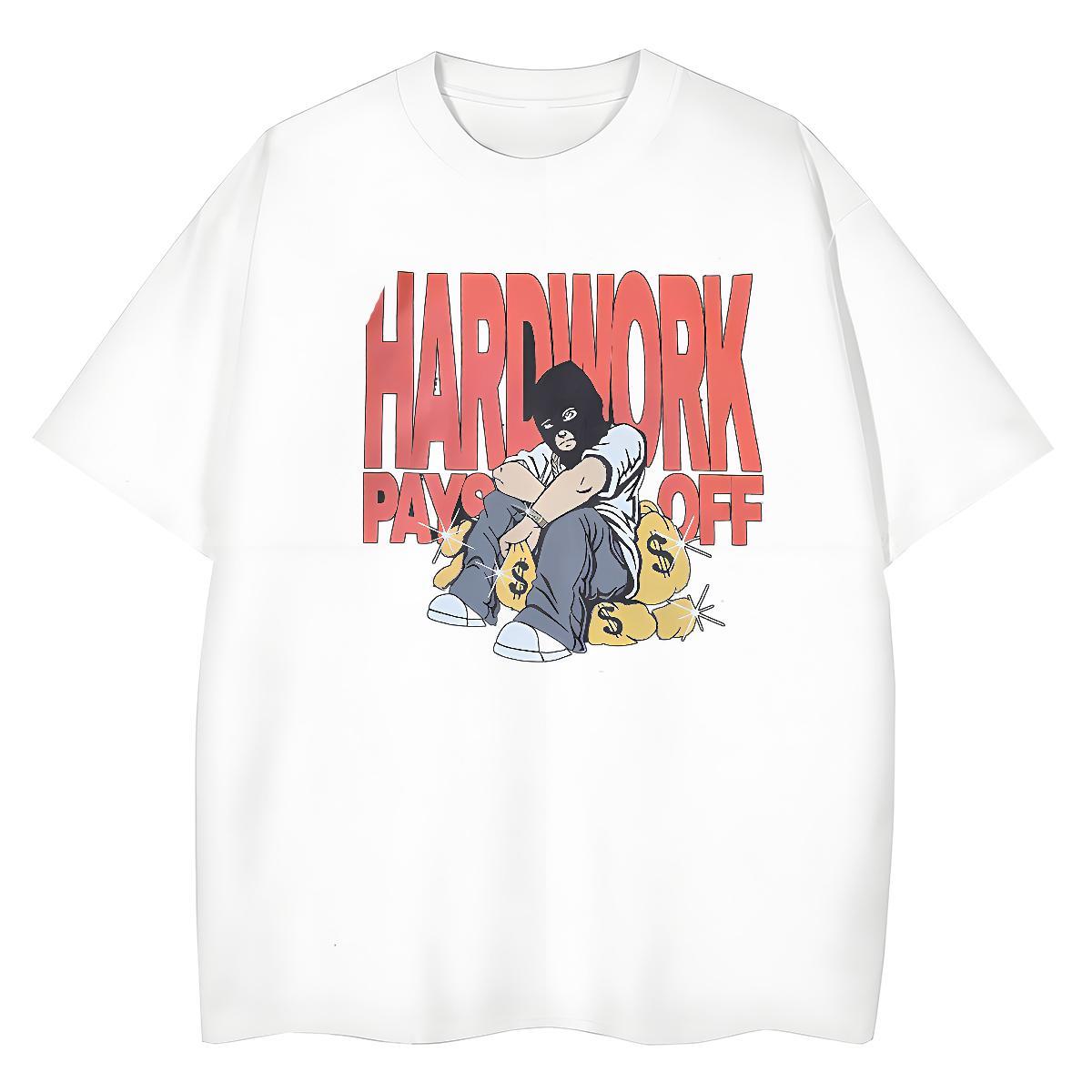 Classic Couples T Shirts Hip Hop 100% Cotton 230g Black Oversized Breathable Short Sleeve money T Shirt For Man Stylist Tshirts