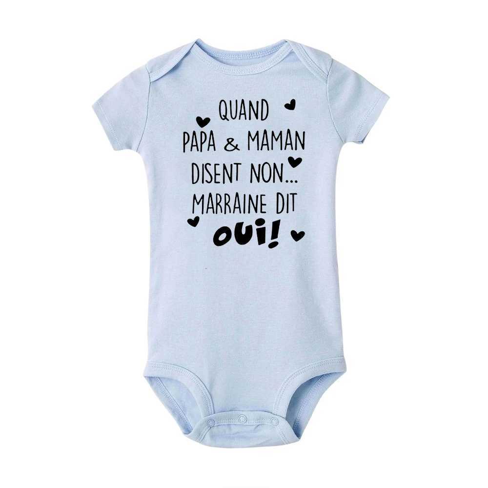 Fun newborn bodysuits for Quand mom and dad Disent unmarried Dit OUI summer bodysuits baby jumpsuits childrens clothing for boys and girls W240812