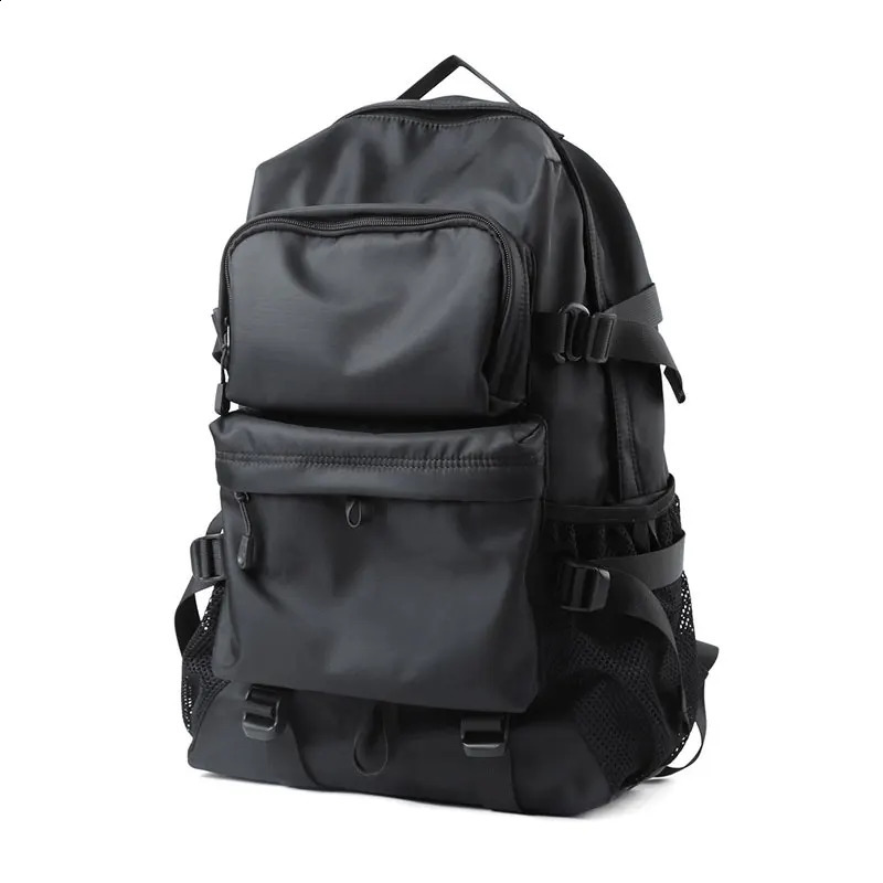 backpack black antitheft and splash proof fashion bag for teenagers multifunctional mens Knapsack outdoor Mochila 240813