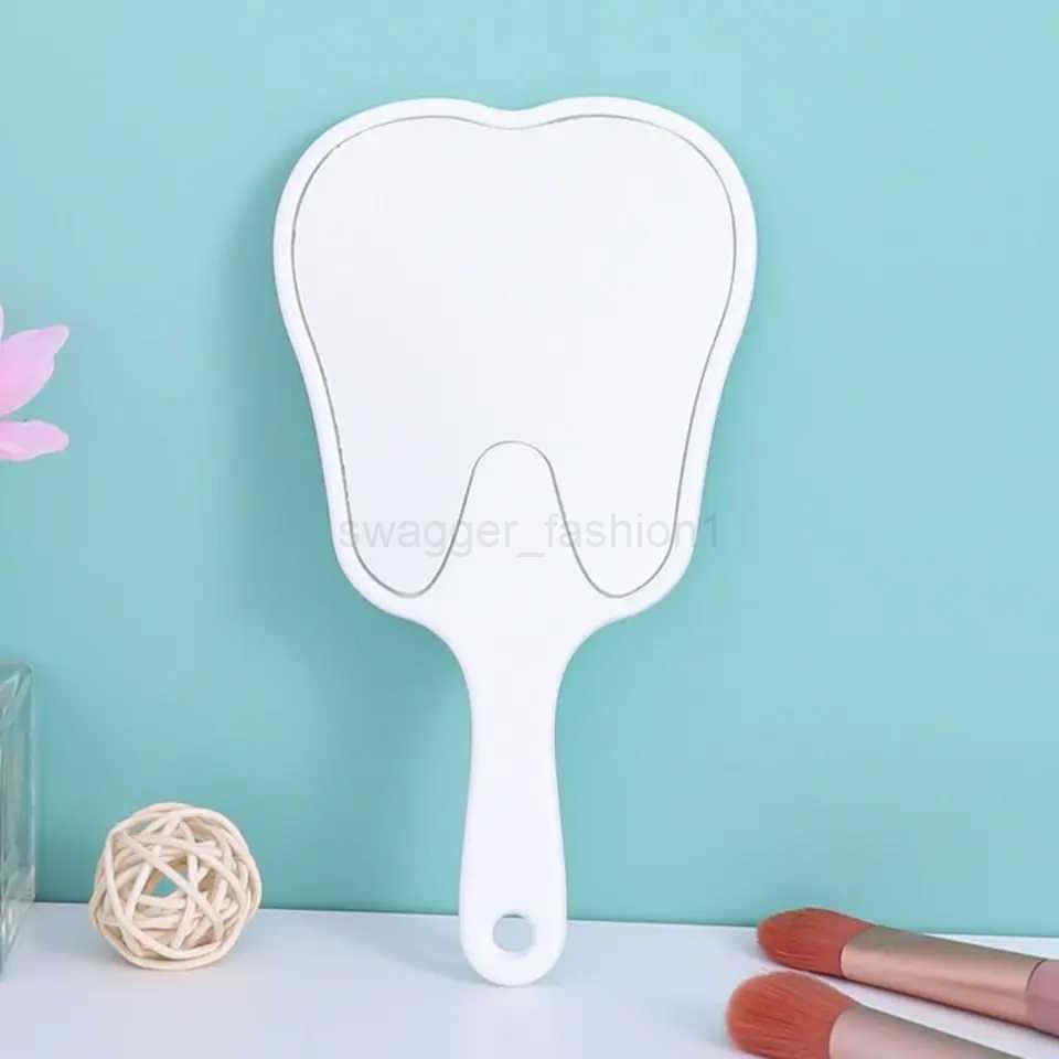 Dental Mirror Plastic Handle Mirror High-definition Cosmetic Mirror Portable Small Mirror Can Be Hung Hand-held Mirror for WomenXJ240813