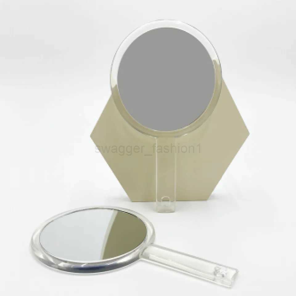 Handheld 1X/5X Magnifying Makeup Mirror Double-Sided Vanity Transparent Hand Mirrors Round Shape for Cosmetic DresserXJ240813