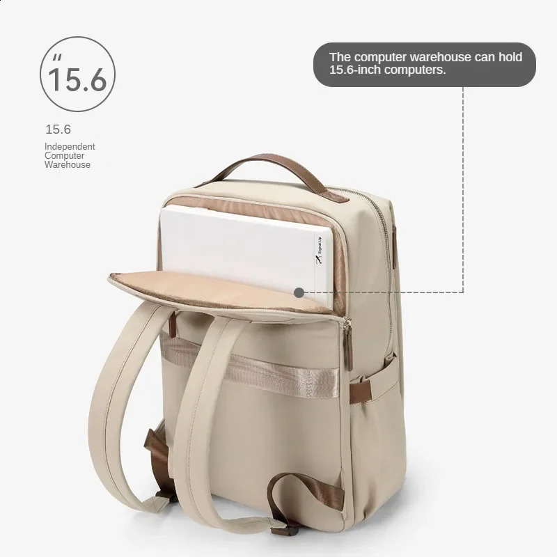 Golf womens backpack solid color nylon notebook bag 156inch adult travel large capacity waterproof fashion 240813