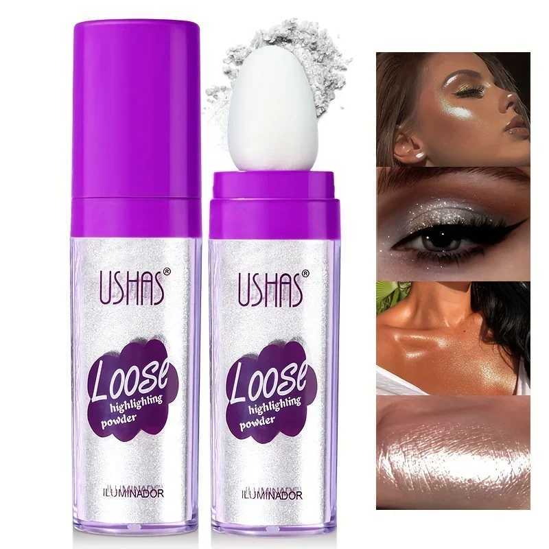 Body Highlight shimmer white pearl Highlighter powder Polvo De Hadas glitter powder contour powder blusher makeup facial makeup 9g W240812