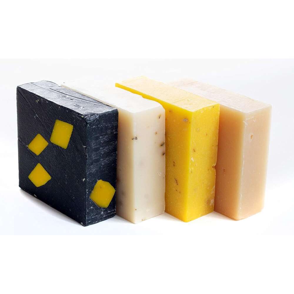 360 Feel Men's Soap bar Handmade -Masculine fragrance-, Patchouli, Pine Tar with Charcoal Beeswax,Citrus - pack- Natural Men Soap- Gift for him Ba