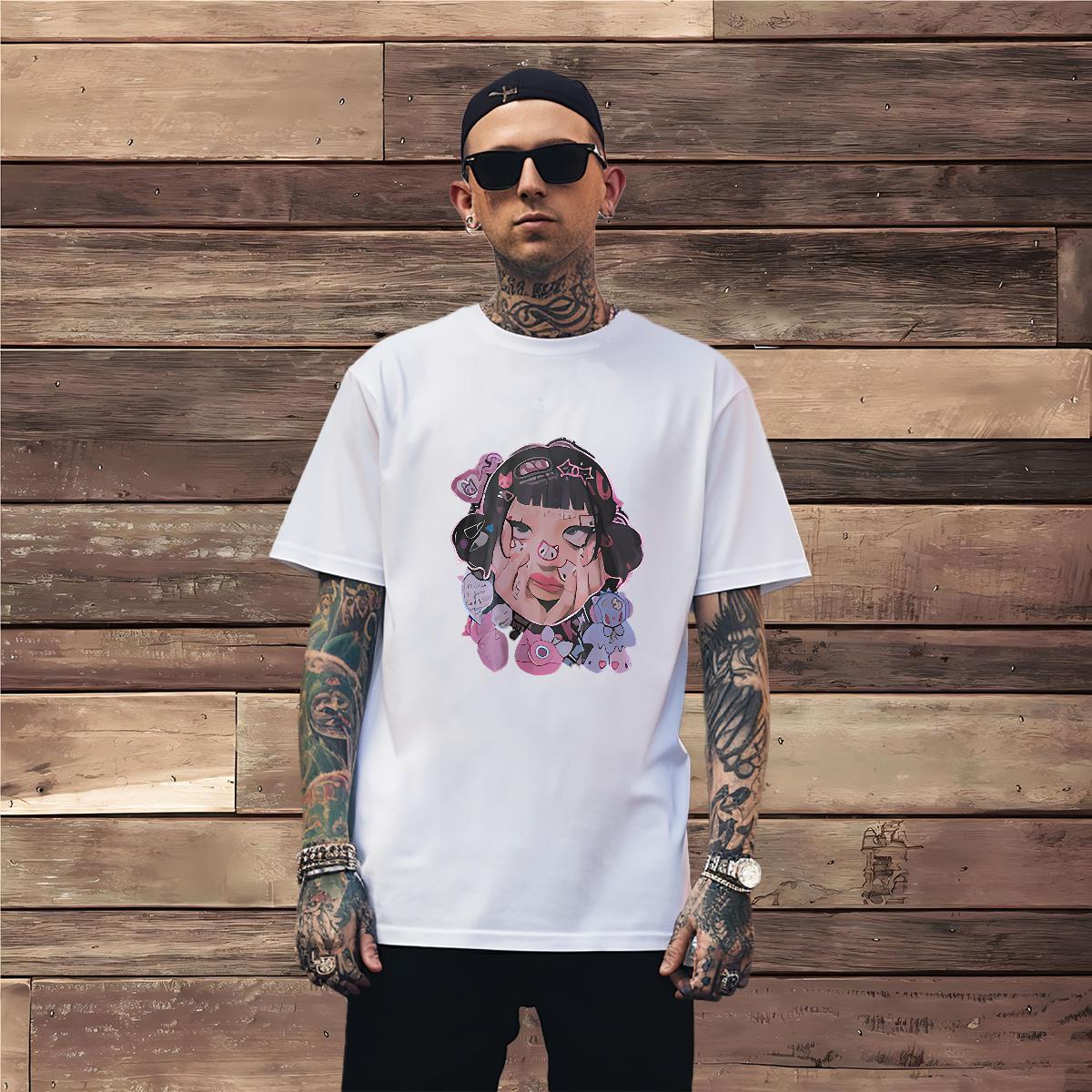 Men T Shirts 230g Pure Cotton women High Street Hip Hop Breathable Short Sleeve Oversized 4XL Mens Tshirts Fashion New Classic Tops Tees