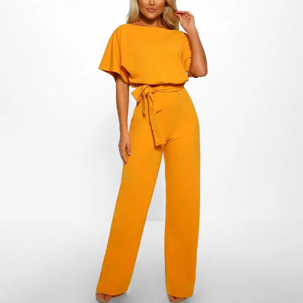 Ladies Jumpsuit Elegant Ladies Tight Waist Slim Jumpsuit Elegant Romper 240813