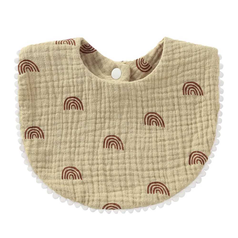 Bibs Burp Cloths Cotton Baby Bibs Solid Color Ruffle Absorbent Baby Tassel Bib Newborn Burp Cloths Bandana Scarf for Boys Girls Feeding Drool BibL4812
