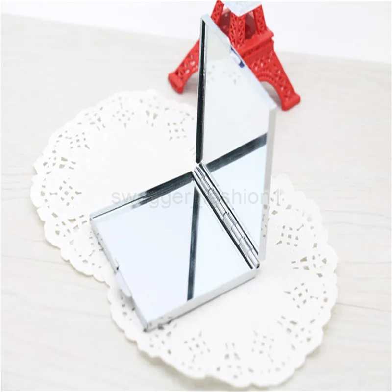 L181 Portable Stainless Steel Makeup Mirror Hand Pocket Folded-Side Cosmetic Make Up Double Mirror Small Various ShapesXJ240813