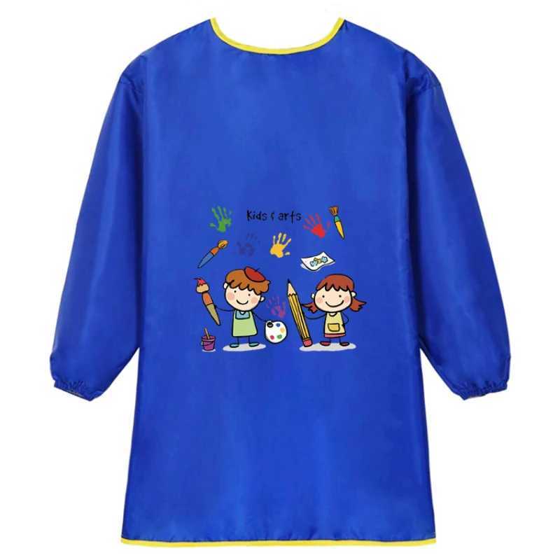 Bibs Burp Cloths New Baby Boy Girl Feeding Bibs Long Sleeve Apron Waterproof for Kids School Painting Drawing Children DIY Art Scraft Smock 1-12TL4812