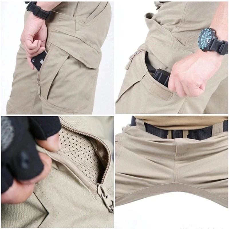 Tactical pants mens plus size S6XL multi pocket outdoor hiking casual sports camouflage military cargo 240812