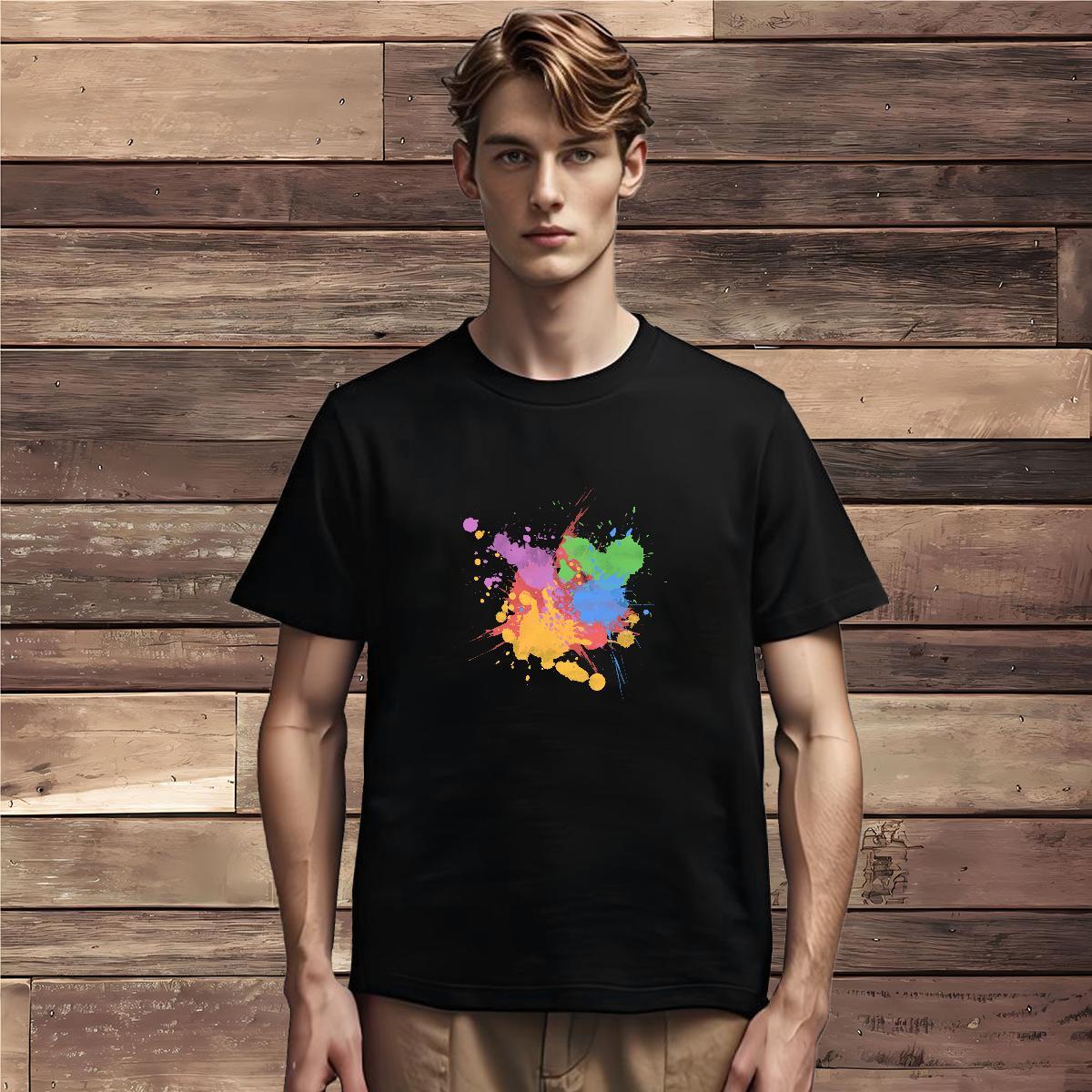 T Shirts Men 230g Pure Cotton icon Home Outdoor Breathable Crew Neck White Plus Size Men Tops Tees Stylist Popular Clothes