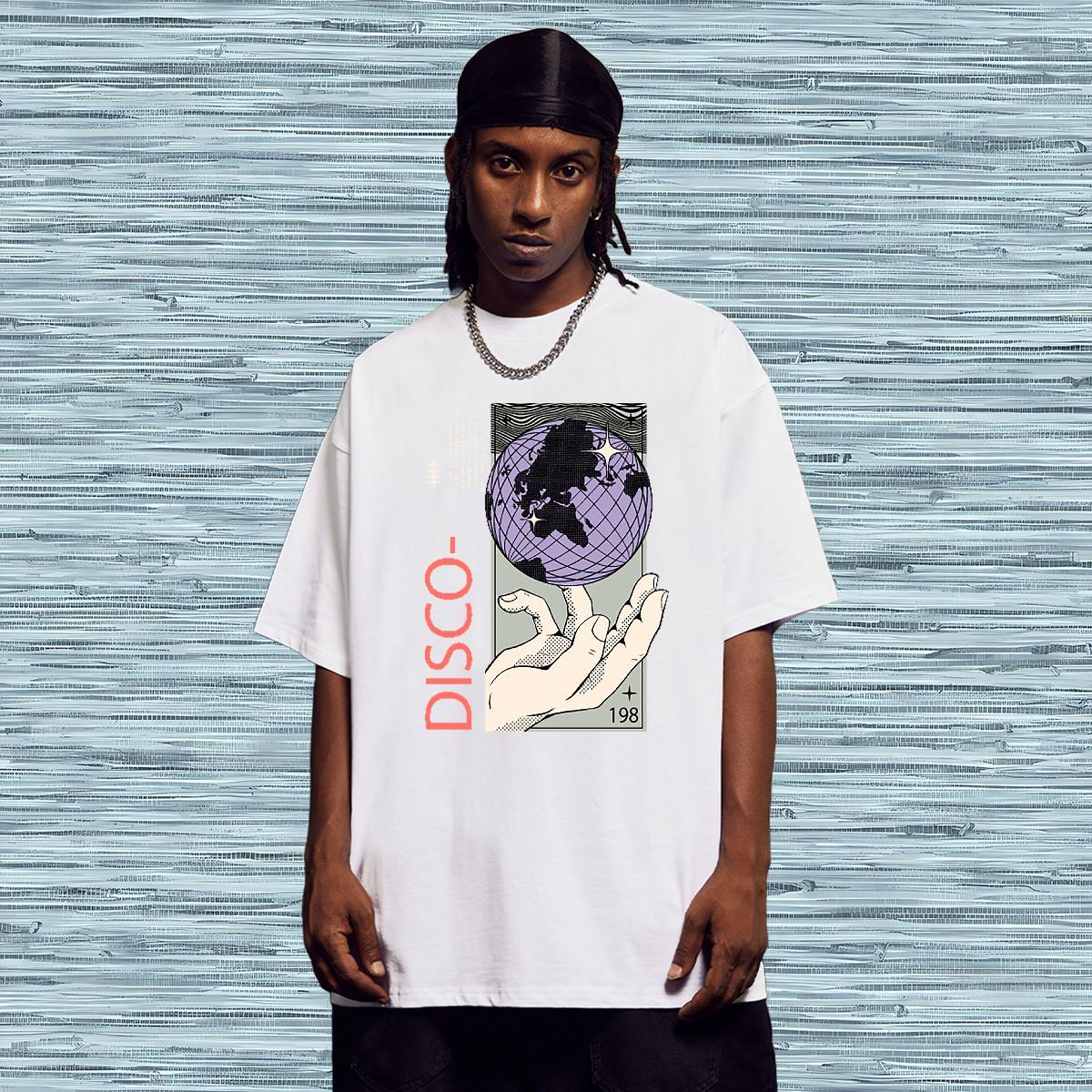 T Shirts Men 100% Cotton 230g hands Hip Hop Street Round Neck Short Sleeve Custom Big Size Couples T Shirts Fashion New Unisex Tshirts