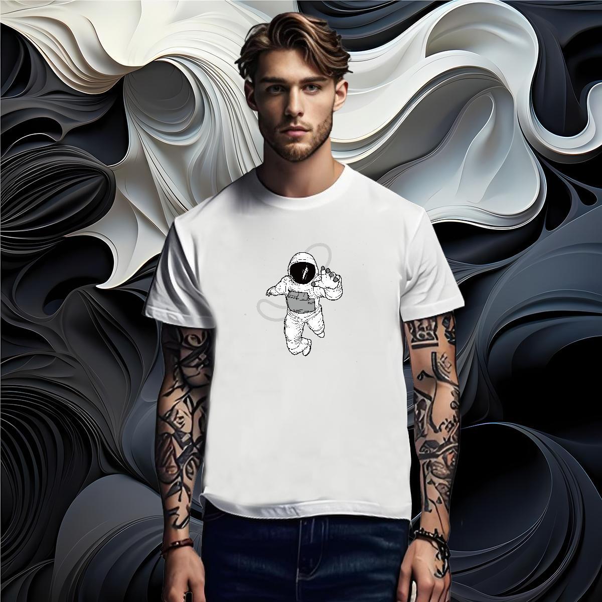 Mens T Shirts 100% Cotton 230g universe Sports Casual Breathable Short Sleeve Custom Big Size Mens Tshirts Designer Fashion Free Shipping Tees