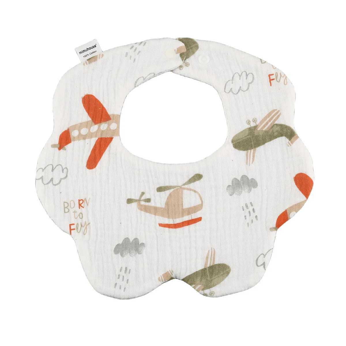 Bibs Burp Cloths New Cotton Gauze Baby Petal Bibs Infants Cartoon Feeding Saliva Towel Newborn Toddler Soft Burp Cloth For Kid Bib Korean StyleL4812