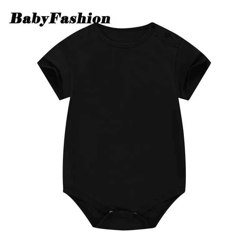 Multi colored soft cotton jumpsuit suitable for infants boys newborns crawling children solid color short sleeves summer jumpsuit girls clothing W2408