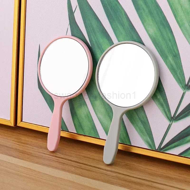 1PC Handheld Makeup Mirror Round Makeup Vanity Mirror with Handle Hand Compact Mirror Cosmetic Mirror for WomenXJ240813