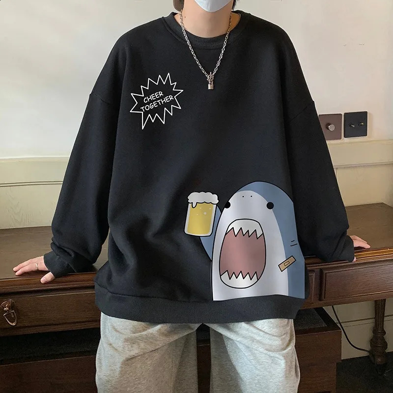 High Quality Autumn and Winter Casual Fashion Printing Trend Mens Long Sleeves 240812