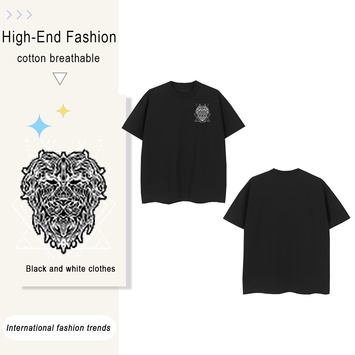 T Shirt For Man 230g Pure Cotton creature Street Crew Neck Breathable Custom Cartoon Tshirt for Man Woman Factory Direct Cool Tees Shirts