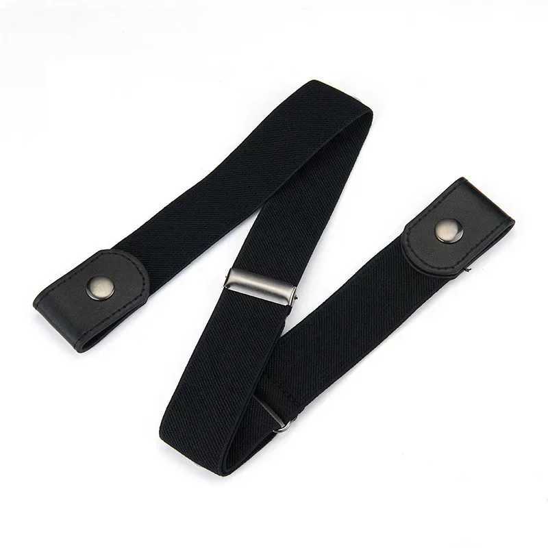 New adjustable elastic waistband with invisible buckle and button free womens jeans dress easy to wear button free W240807